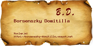 Borsenszky Domitilla névjegykártya